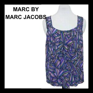 MARC BY MARC JACOBS 100% silk pleated straps camisole